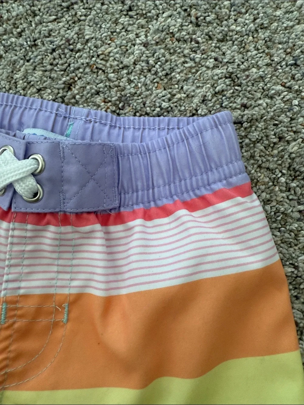 Ruggedbutts baby boy Rainbow Stripe Swim Trunks 3-6 months